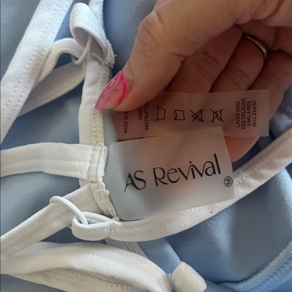 Light Blue Athletic Romper - Picture 3 of 3